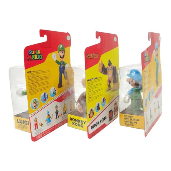 Super Mario Donkey Kong Bananas Luigi Super Mushroom Ice Flower Figures NEW - Picture 10 of 15